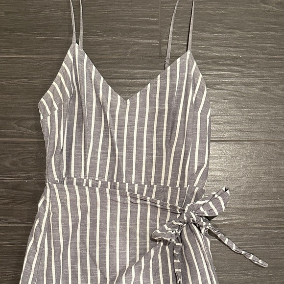 Abercrombie & Fitch Navy/Gray Spaghetti Strap Tie Dress Size M - Picture 2 of 6